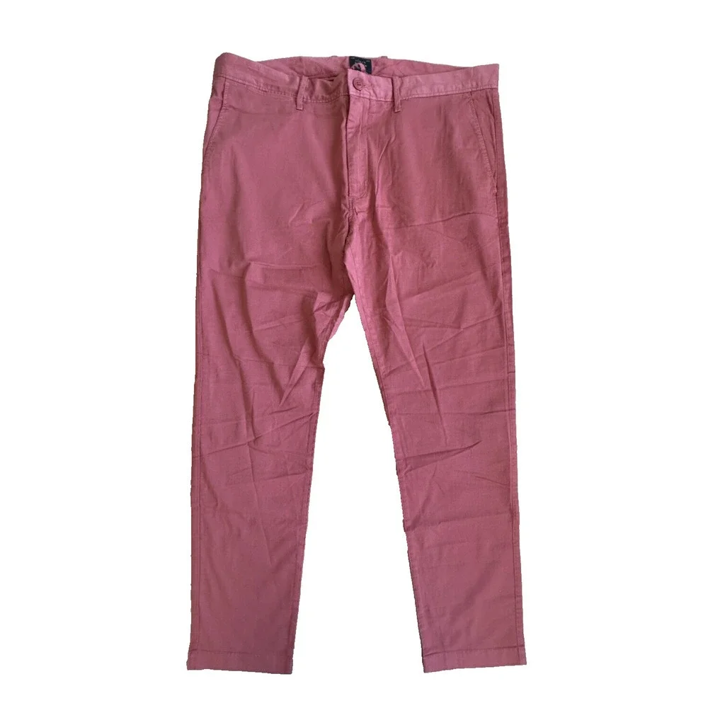 J.Crew Stretch Seasoned Red 484‎ pants Men size w36 L32 -New without Tags